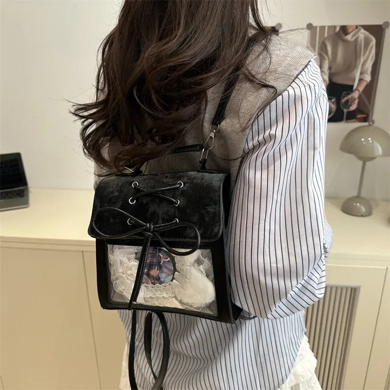 TOUTSEUL YOLO PU Backpack Women's White/Silver/Black/Pink-11
