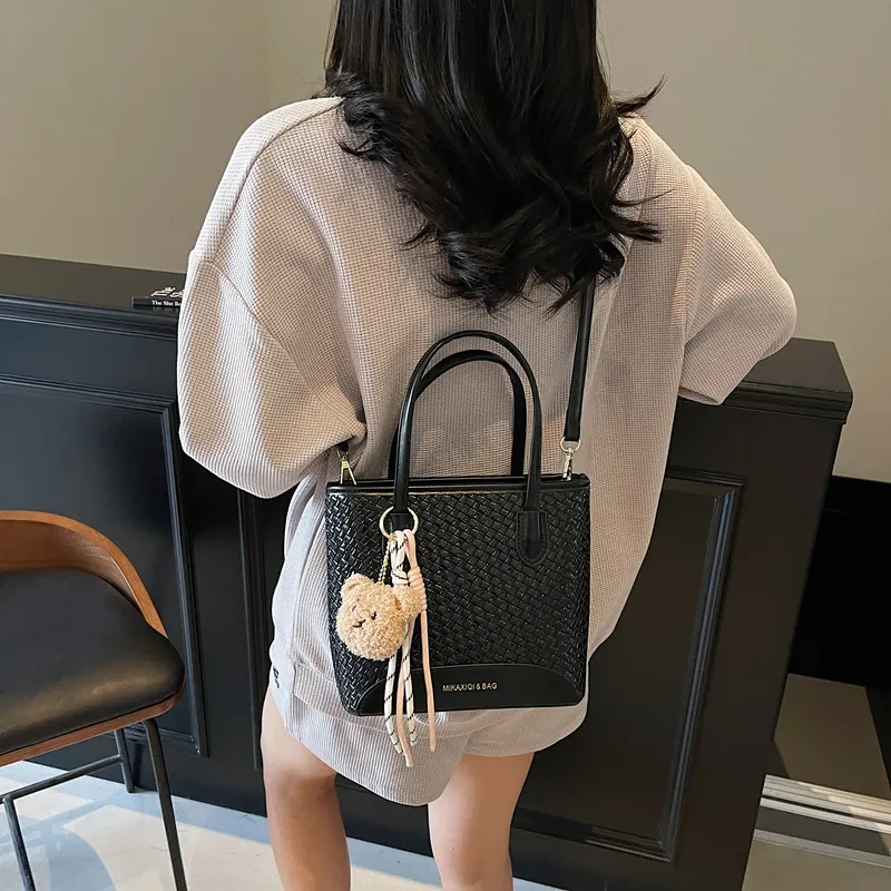 TOUTSEUL YOLO PU Handbag Women's Ecru/Black/Blue/Pink-7