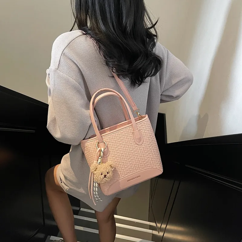 TOUTSEUL YOLO PU Handbag Women's Ecru/Black/Blue/Pink-18