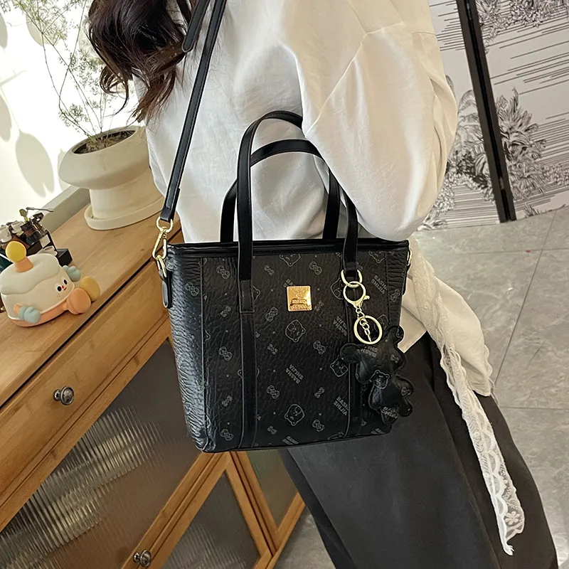 TOUTSEUL YOLO PU Basket Bag, Shoulder Bag, Handbag Women's Ecru Brown Pink Black-27