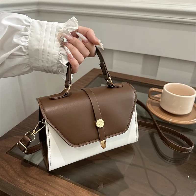 TOUTSEUL YOLO PU One Shoulder Handbag Women's White/Black/Red/Khaki/Brown-21