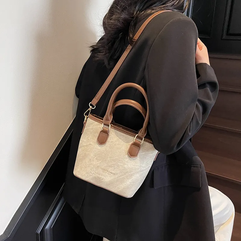 TOUTSEUL YOLO PU Crossbody Handbag Women's Beige & Brown/Beige & Black/Black & Pink-1