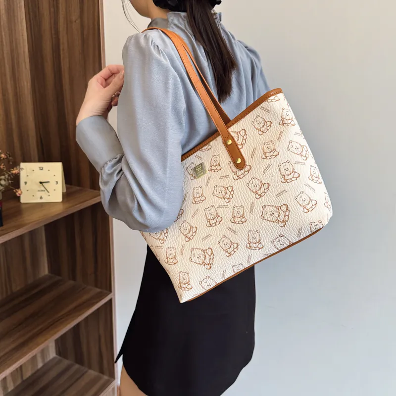 TOUTSEUL YOLO PU Tote Bag, Shopping Bag, Shoulder Bag Women's Multicolor-4