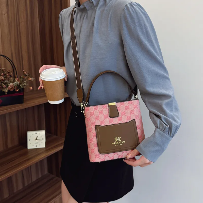 TOUTSEUL YOLO PU Bucket Bag, Shoulder Bag, Crossbody Bag, Handbag Women's Multicolor-5