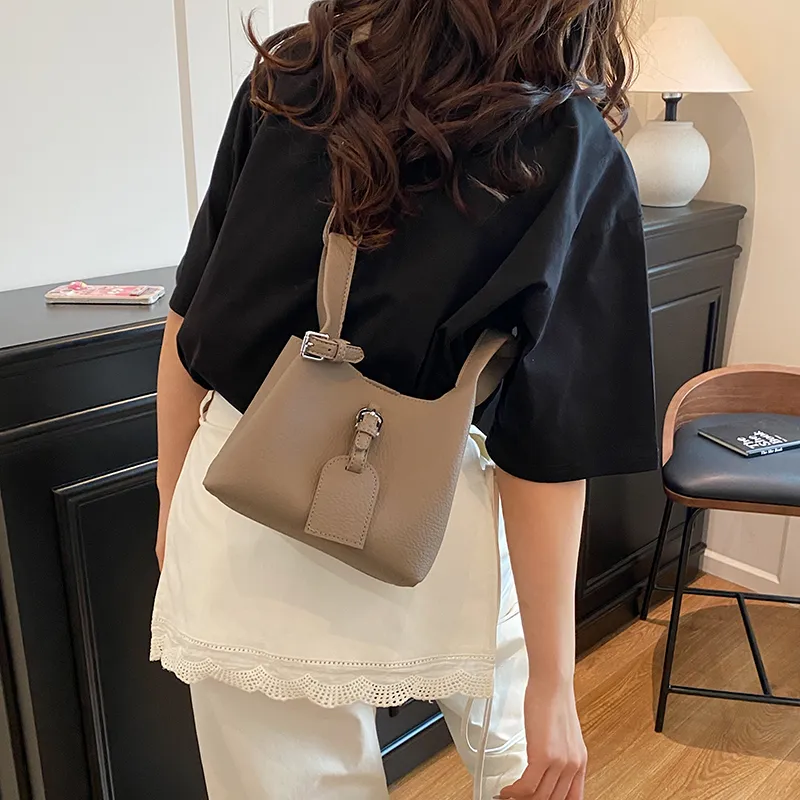 TOUTSEUL YOLO PU Handbag Women's Ecru/Gray/Black/Khaki-11