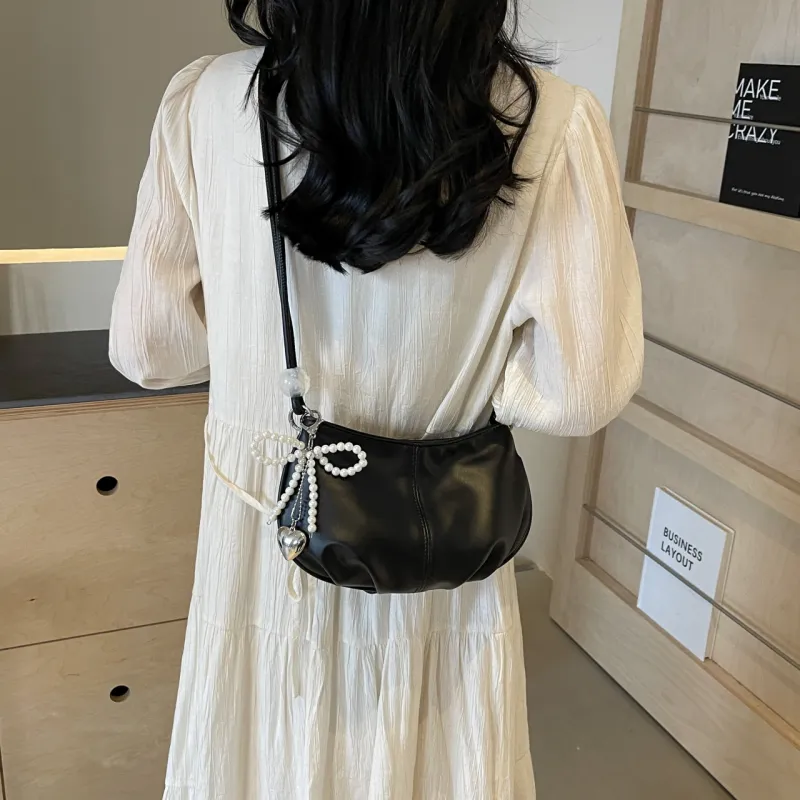 TOUTSEUL YOLO PU Shoulder Bag Women's Pearl White/Pearl Pink/Silver/Black-19