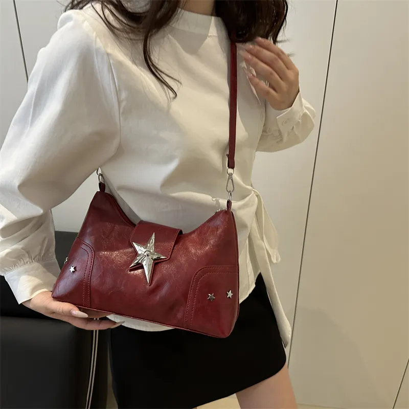 TOUTSEUL YOLO PU Shoulder Bag Women's Ecru/Black/Pink/Red/Light Brown-22