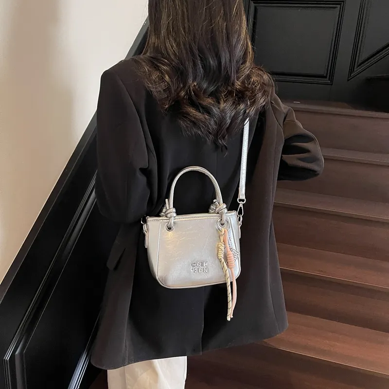 TOUTSEUL YOLO PU Crossbody One Shoulder Handbag Women's Ancora Red/Ecru/Silver/Black/Pink-9