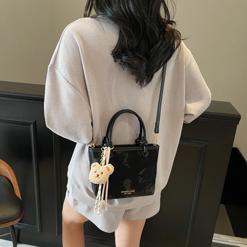 TOUTSEUL YOLO PU Crossbody One Shoulder Handbag Women's Ecru/Black/Blue/Pink-9