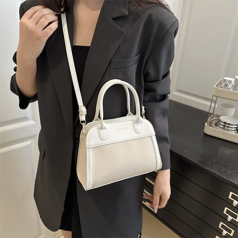 TOUTSEUL YOLO PU One Shoulder Handbag Women's White/Black/Khaki/Light Brown-4