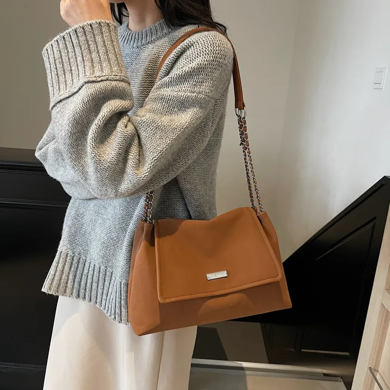 TOUTSEUL YOLO PU Shoulder Bag Women's Ecru/Black/Pink/Brown-19
