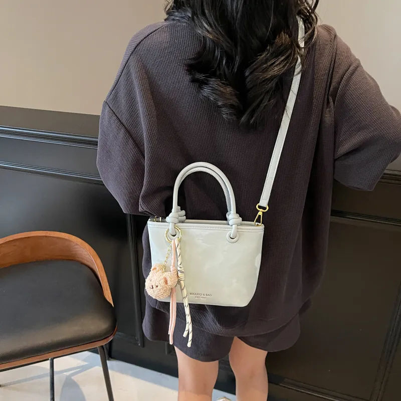 TOUTSEUL YOLO PU Crossbody One Shoulder Handbag Women's Ecru/Black/Blue/Pink-11