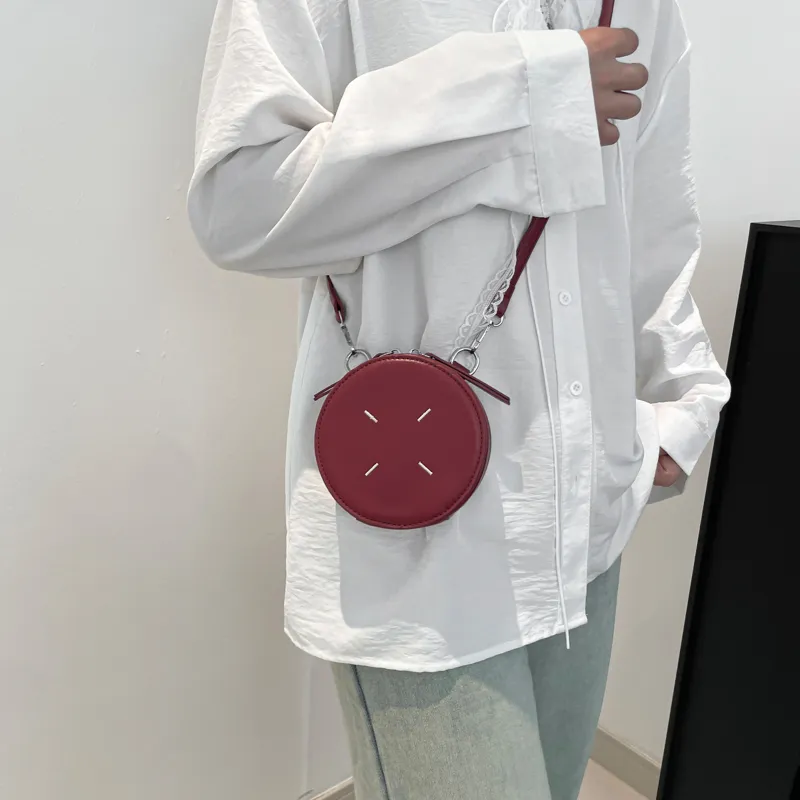 TOUTSEUL YOLO PU Round Bag, Shoulder Bag Women's Ecru/Pink/Red/Black-16