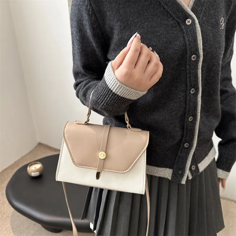 TOUTSEUL YOLO PU One Shoulder Handbag Women's White/Black/Red/Khaki/Brown-17
