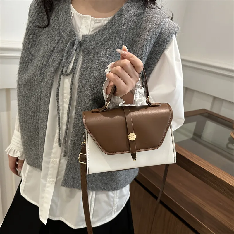 TOUTSEUL YOLO PU One Shoulder Handbag Women's White/Black/Red/Khaki/Brown-22