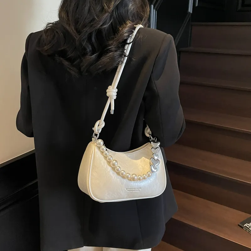 TOUTSEUL YOLO PU Shoulder Bag Women's Ecru/Silver/Black/Pink-1