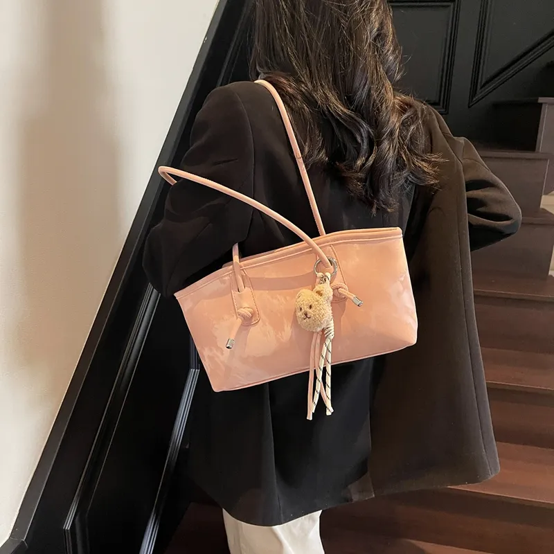 TOUTSEUL YOLO PU Shoulder Bag Women's Pink/Ecru/Silver/Black/Green-1