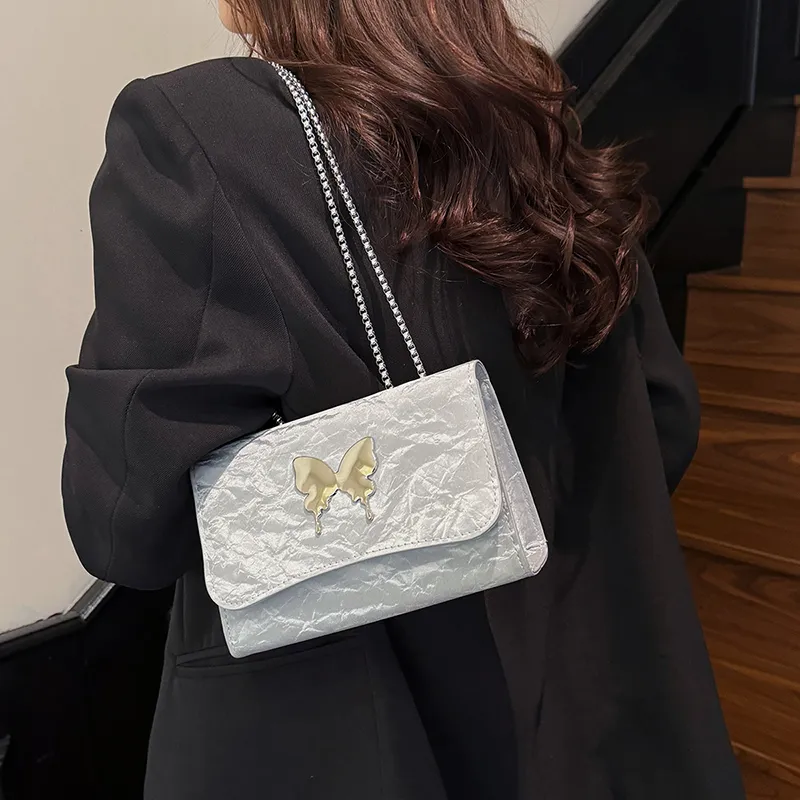 TOUTSEUL YOLO PU Shoulder Bag Women's White/Silver/Black/Blue/Pink-8