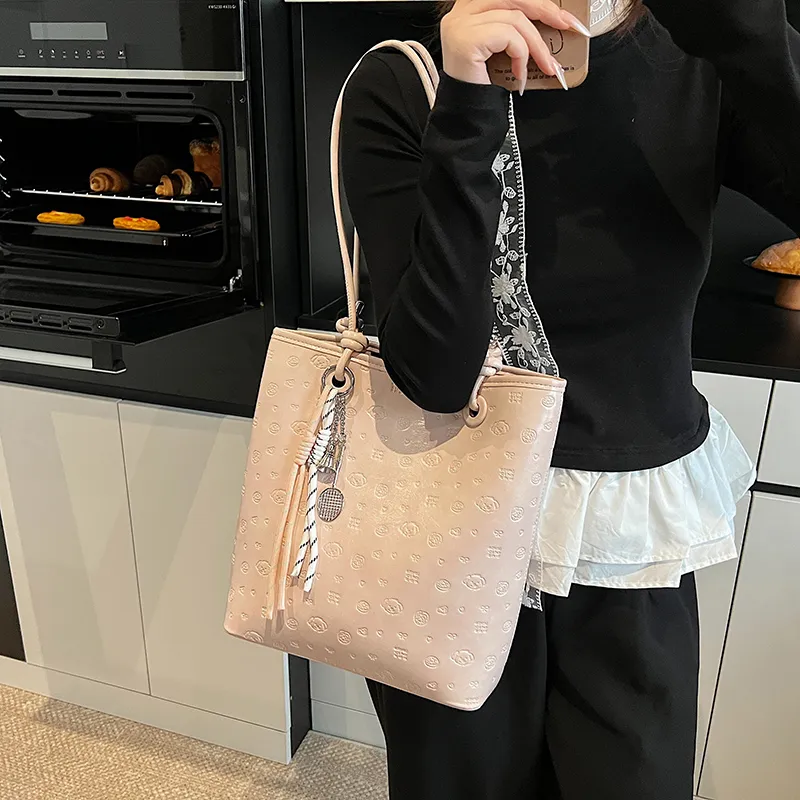 TOUTSEUL YOLO PU Shoulder Bag Women's White/Black/Blue/Pink-22