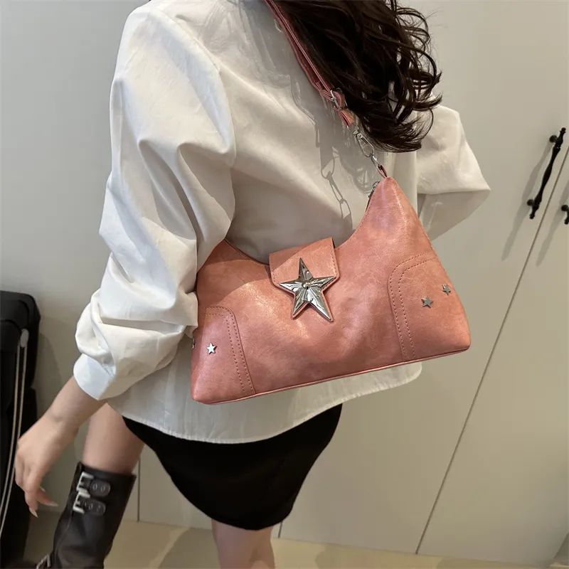 TOUTSEUL YOLO PU Shoulder Bag Women's Ecru/Black/Pink/Red/Light Brown-18