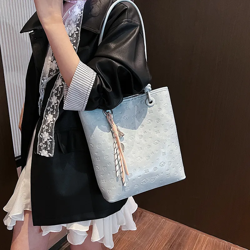 TOUTSEUL YOLO PU Shoulder Bag Women's White/Black/Blue/Pink-15