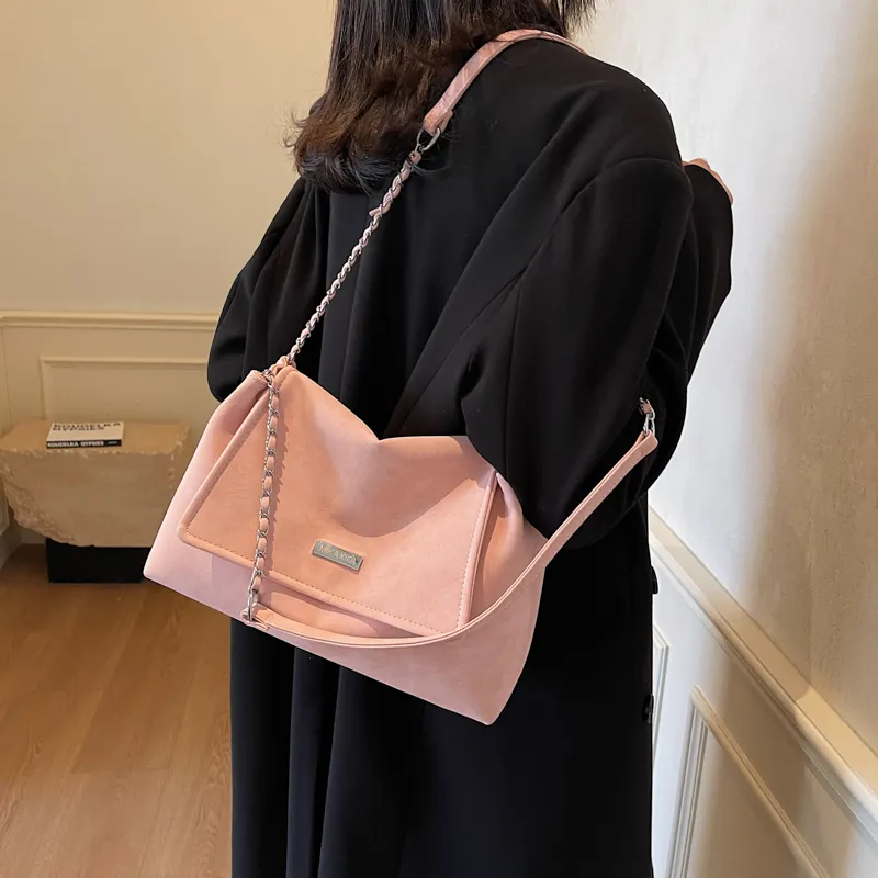 TOUTSEUL YOLO PU Shoulder Bag Women's Ecru/Black/Pink/Brown-14