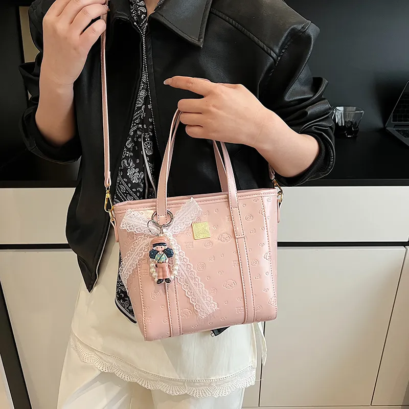 TOUTSEUL YOLO PU One Shoulder Handbag Women's White/Black/Blue/Pink-19