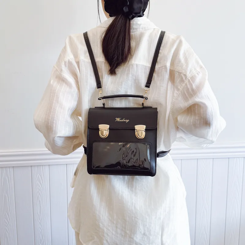 TOUTSEUL YOLO PU Backpack Regular Women's Ecru/Black-9