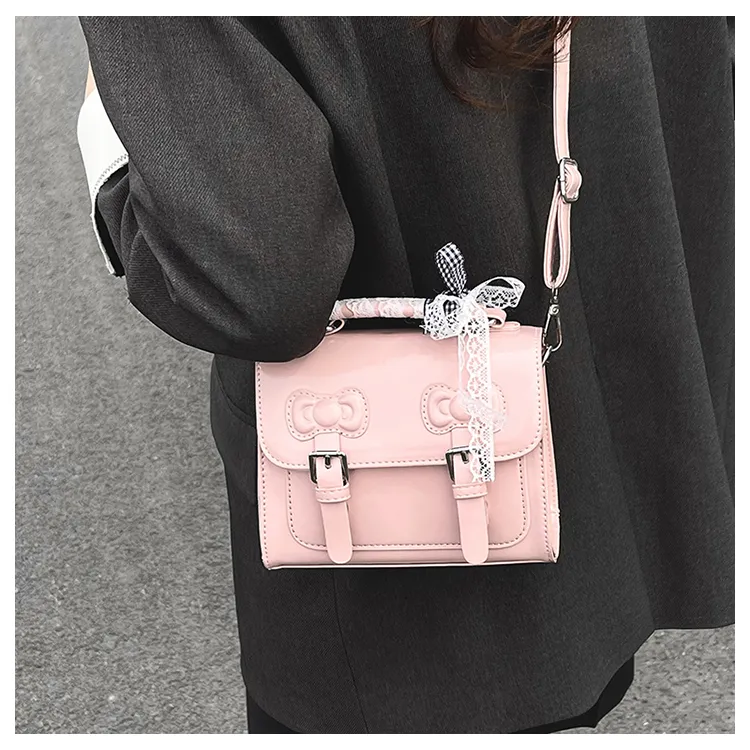 TOUTSEUL YOLO PU One Shoulder Handbag Women's Ecru/Black/Silver/Purple/Pink-27