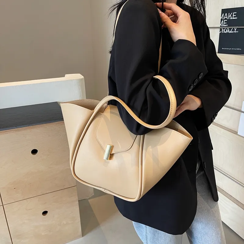 TOUTSEUL YOLO PU Shoulder Bag Women's Ecru/Black/Khaki/Coffee/Brown-15