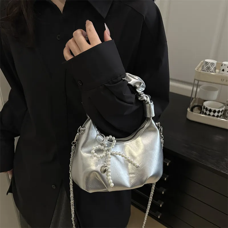 TOUTSEUL YOLO PU Handbag Women's Black/White/Silver/Red-17