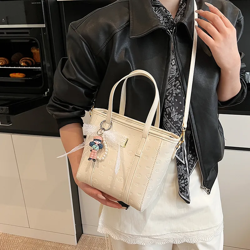TOUTSEUL YOLO PU One Shoulder Handbag Women's White/Black/Blue/Pink-5