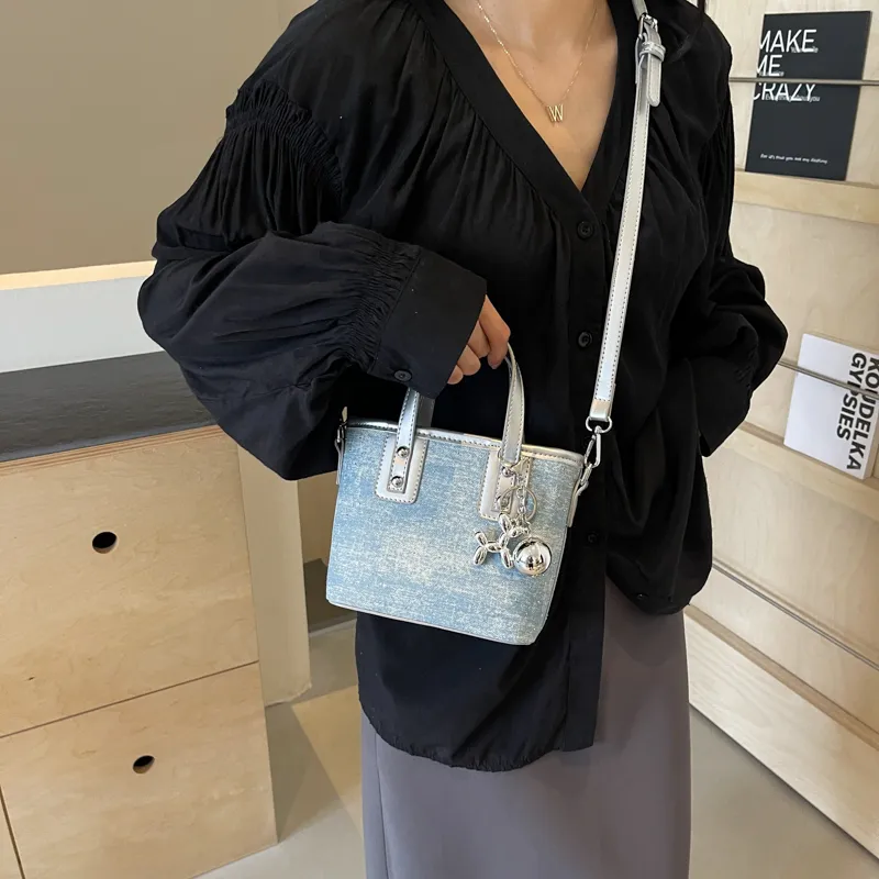 TOUTSEUL YOLO Fabric One Shoulder Handbag Regular Women's Ecru/Pink/Blue/Silver-19