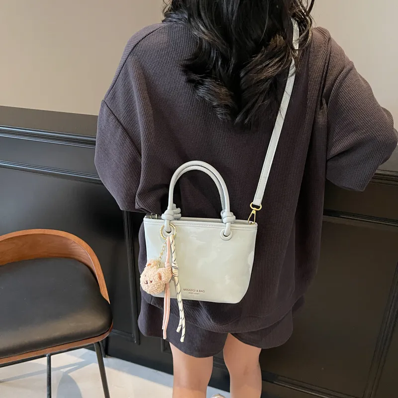 TOUTSEUL YOLO PU Crossbody One Shoulder Handbag Women's Ecru/Black/Blue/Pink-12
