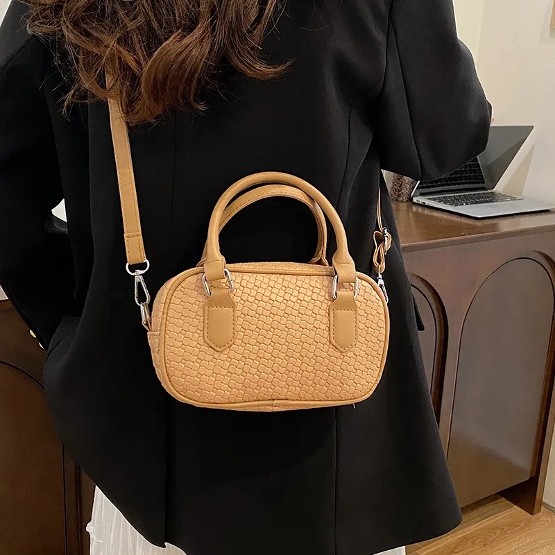 TOUTSEUL YOLO PU Boston Bag Handbag Women's Khaki/Yellow/Green/Black-4