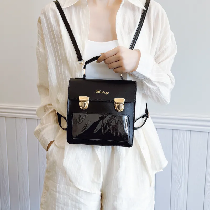 TOUTSEUL YOLO PU Backpack Regular Women's Ecru/Black-11