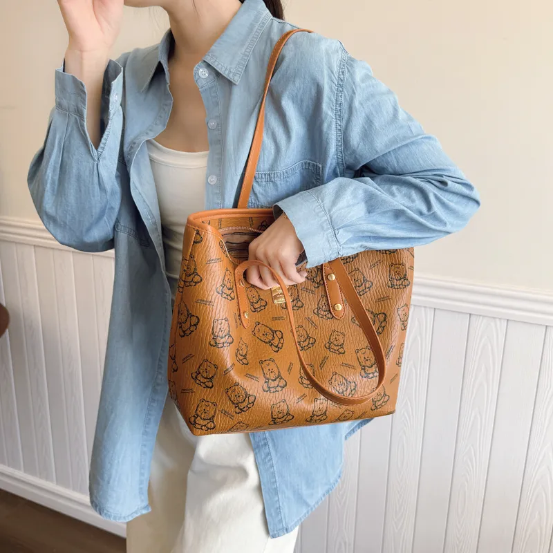 TOUTSEUL YOLO PU Tote Bag, Shopping Bag, Shoulder Bag Women's Multicolor-10
