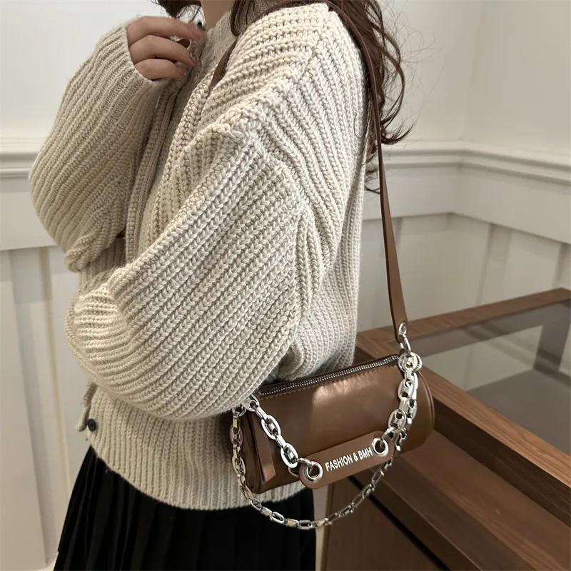 TOUTSEUL YOLO PU Shoulder Bag Women's White/Black/Khaki/Coffee-22