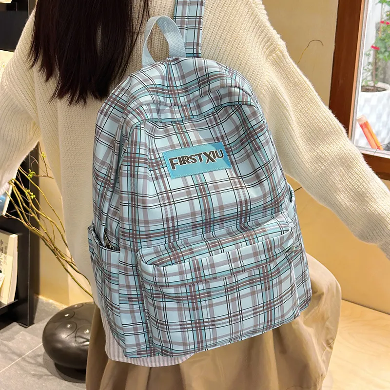 TOUTSEUL YOLO Nylon Backpack Women's Red/Light Green/Blue-9