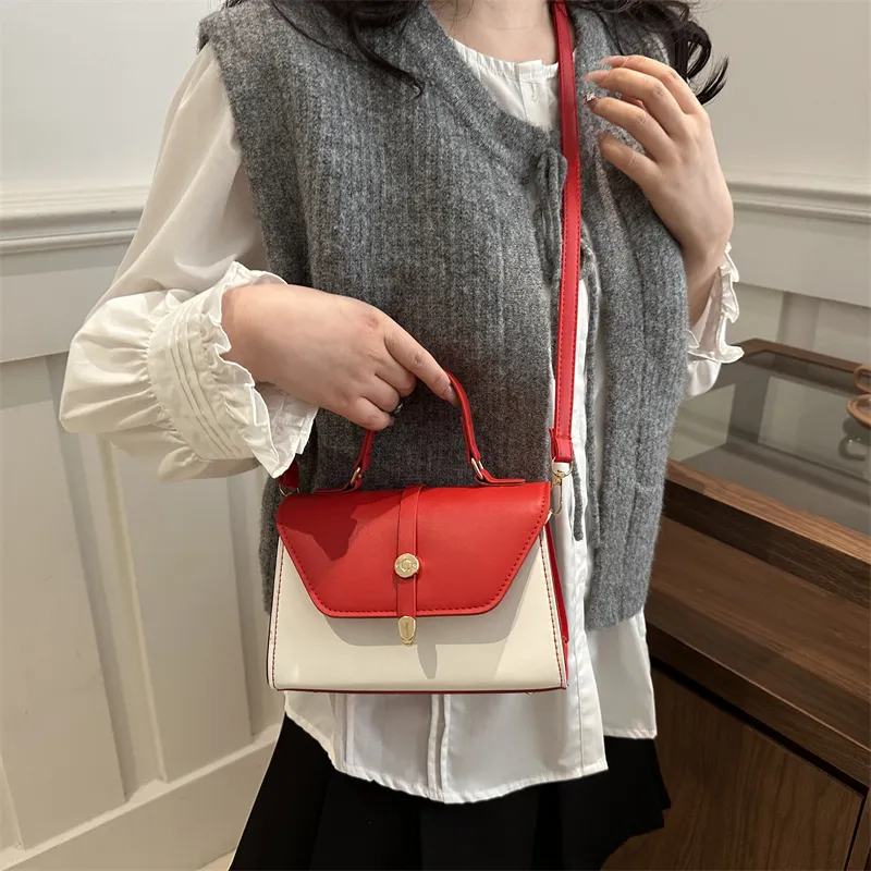 TOUTSEUL YOLO PU One Shoulder Handbag Women's White/Black/Red/Khaki/Brown-12