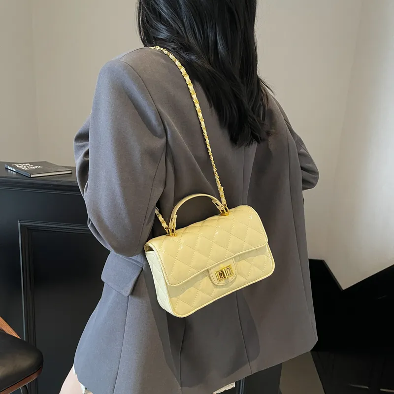 TOUTSEUL YOLO PU Handbag Women's Ecru/Yellow/Black/Burgundy/Pink-11