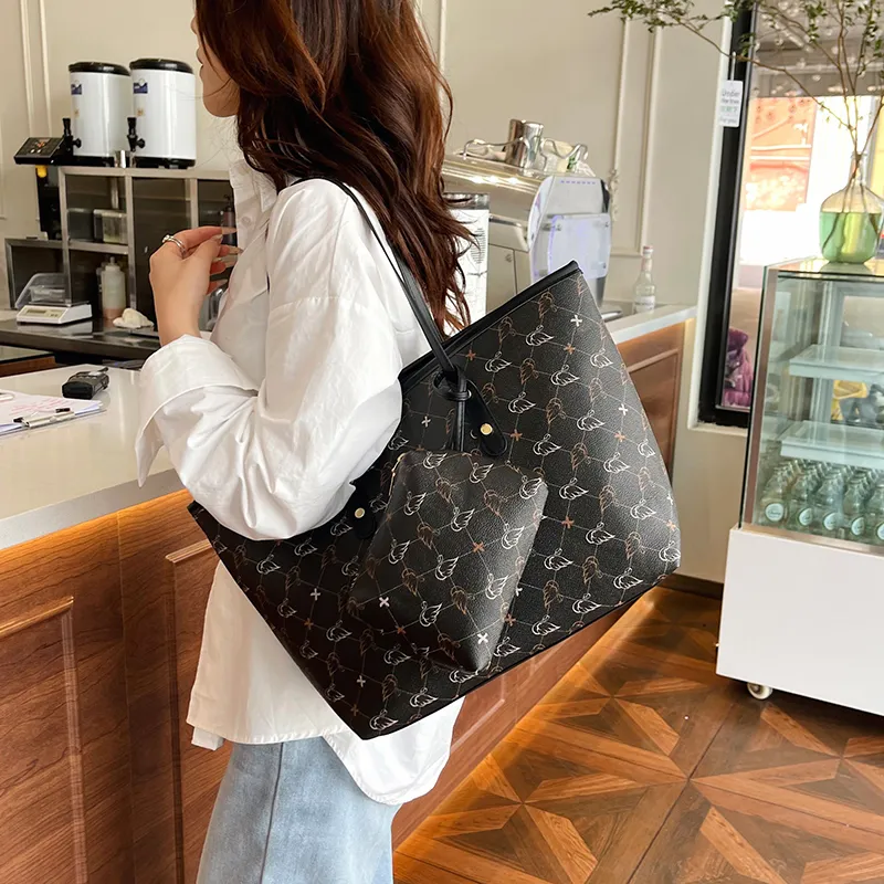 TOUTSEUL YOLO PU Tote Bag, Shoulder Bag Regular Women's White/Black/Pink/Brown-10