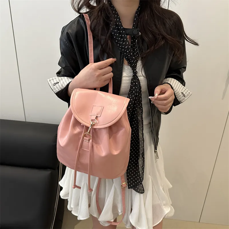 TOUTSEUL YOLO PU Backpack Regular Women's White/Pink/Black/Brown-8