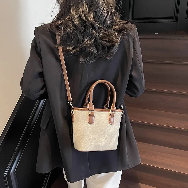 TOUTSEUL YOLO PU Crossbody Handbag Women's Beige & Brown/Beige & Black/Black & Pink-2