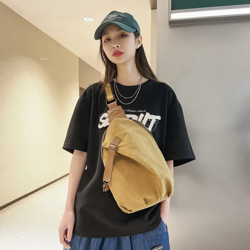 TOUTSEUL YOLO Canvas Sling Bag Unisex Multicolor-17