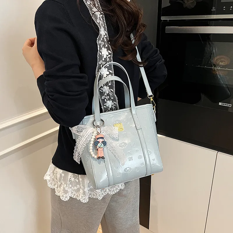 TOUTSEUL YOLO PU One Shoulder Handbag Women's White/Black/Blue/Pink-13