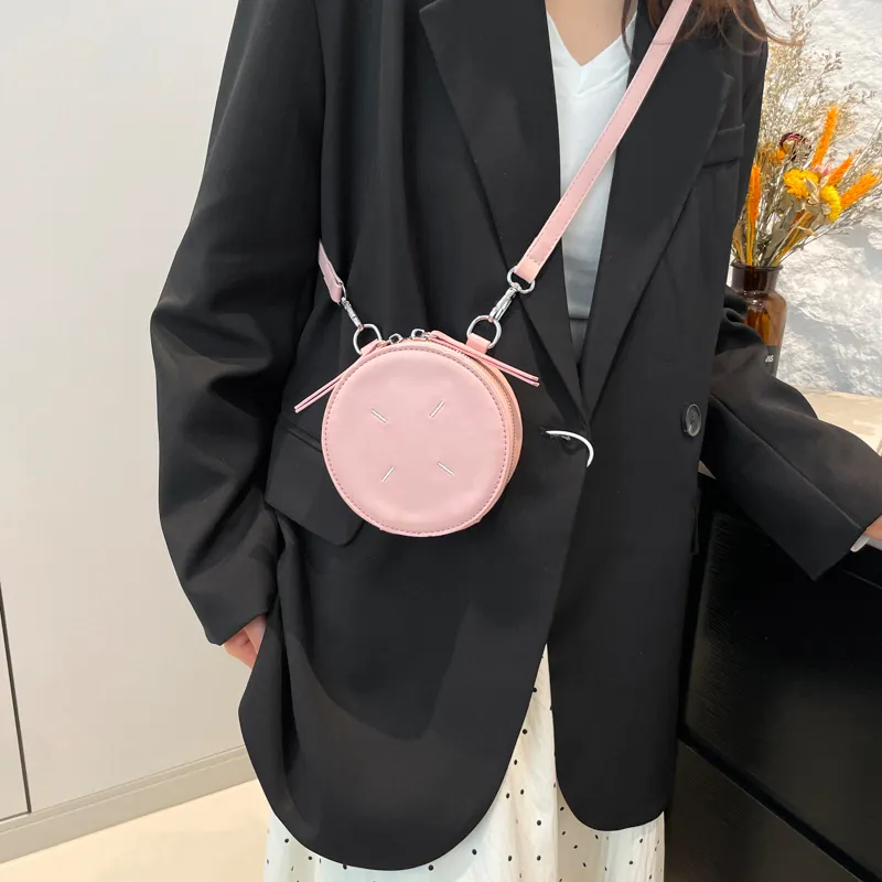 TOUTSEUL YOLO PU Round Bag, Shoulder Bag Women's Ecru/Pink/Red/Black-7