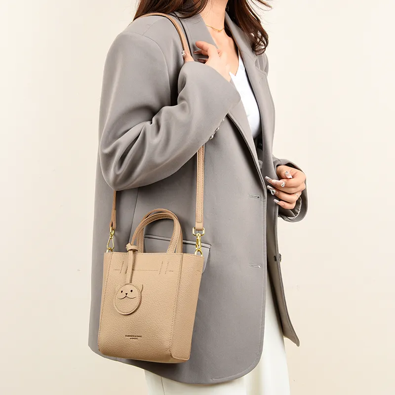 TOUTSEUL YOLO PU Handbag Regular Women's Ecru/Silver/Black/Khaki-15