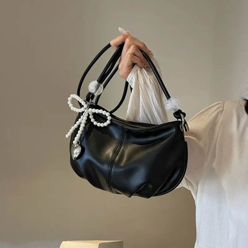 TOUTSEUL YOLO PU Shoulder Bag Women's Pearl White/Pearl Pink/Silver/Black-21