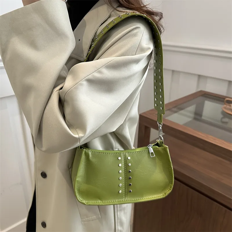 TOUTSEUL YOLO PU Shoulder Bag Women's White/Green/Red/Black/Brown-9